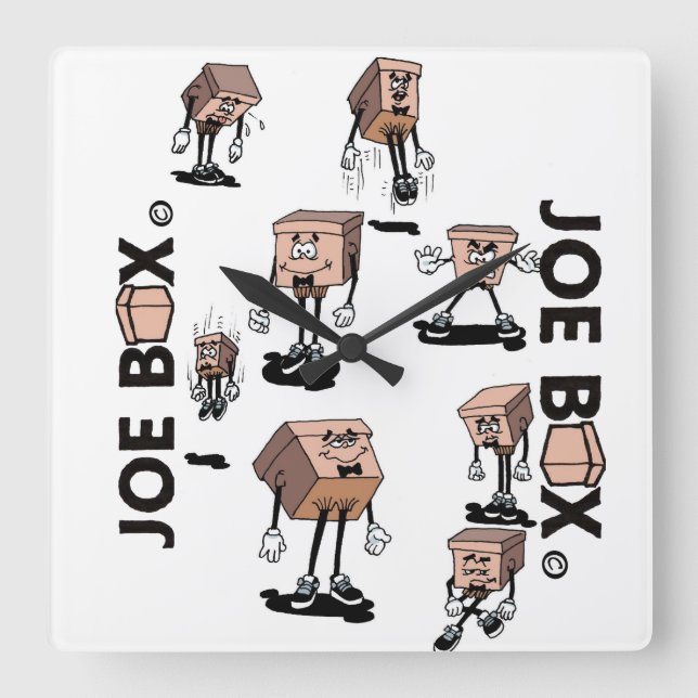 Quadrado Joe Box na caixa do tempo divertido do relógio (Frente)