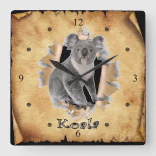 Quadrado Koala Quebra O Relógio De Papel!  ~