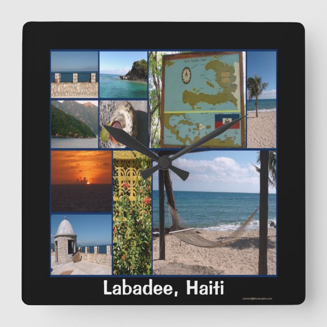 Quadrado Labadeus, relógio do muro do Haiti (Frente)