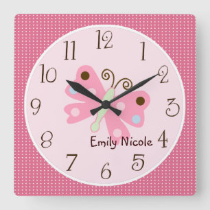 Quadrado Ladybug Personalizado - Relógio de Lullaby/Borbol