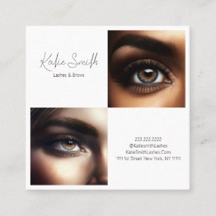 Quadrado Lashes & Brows Cartão de visita