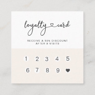 Quadrado Lealdade 10 Unhas Lashes Beauty Cartão de visita