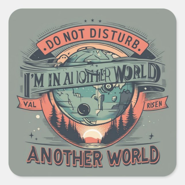 Quadrado Leitura do adesivo de escape (Frente)