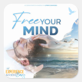 Quadrado Liberte seu adesivo da mente