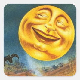 Quadrado Lua de Halloween - Adesivo