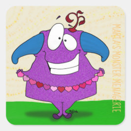 Quadrado Lulu, adesivo