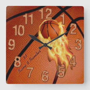 Quadrado Mais velho de basquete oferece relógio com nome e