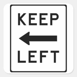 Quadrado Mantenha-se à Esquerda: Adesivo Político Democráti