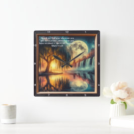 Quadrado Mark 11:24 Relógio Espiritual: Demonstração de Cre