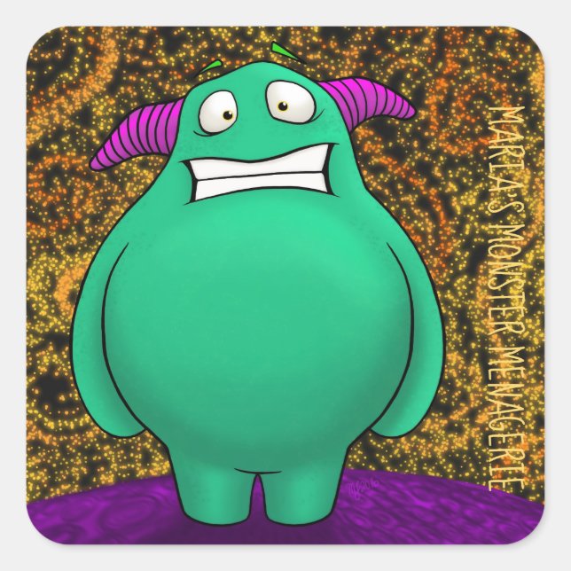 Quadrado Max, adesivo (Frente)