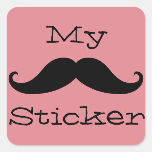 Quadrado Meu adesivo de bigode
