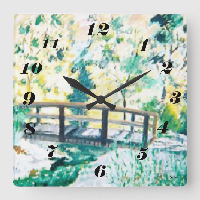 Quadrado Modo de exibição da manhã do relógio /Sarr (Frente)