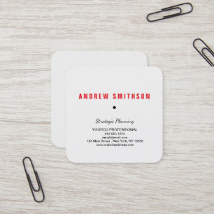 Quadrado Monograma cartão de visita minimalista de Modelo p