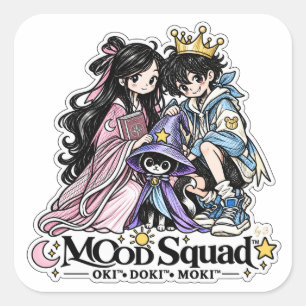 Quadrado MOoD Squad™   OKI DOKI MOKI Adesivo de Personagem