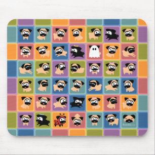 Quadrado Mousepad da cor do Pug