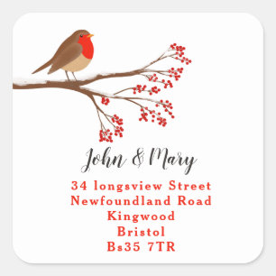 Quadrado Mudança no roubo de feriado do adesivo do Endere