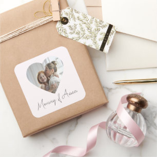 Quadrado Nome e Foto Personalizados da Mamãe Adesivo Pers