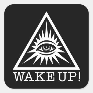 Quadrado O adesivo de olho que vê