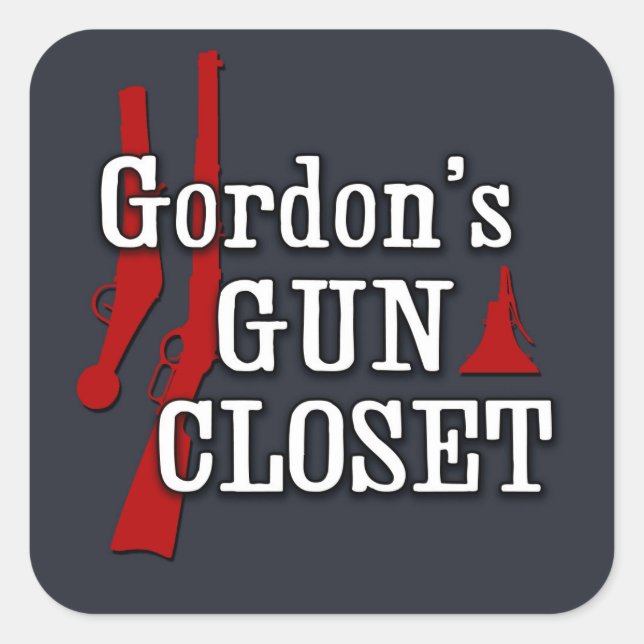Quadrado O adesivo do Gordon's Gun Closet (Frente)