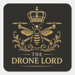 Quadrado O Adesivo do Senhor Drone Lux
