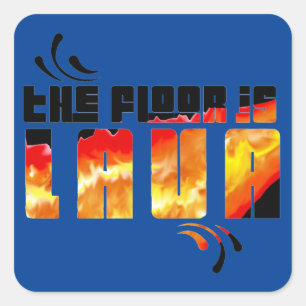 Quadrado O chão é o adesivo da praça de lava