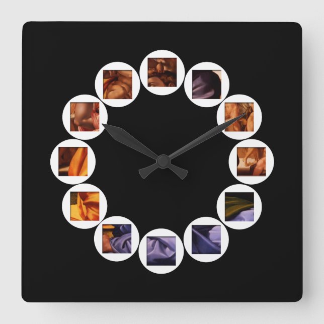 Quadrado O escondido Doni Tondo pelo relógio da praça Miche (Frente)