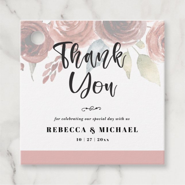 Quadrado Obrigado Favorecer Etiquetas (Frente)