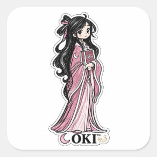 Quadrado OKI™ Moon Girl Personagem Original Adesivo