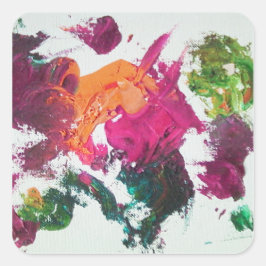 Quadrado Paleta de pintura de óleo no adesivo da praça de a