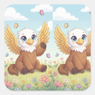 Quadrado Pequeno Griffin Meadow – Adesivo de Fantasia Capri