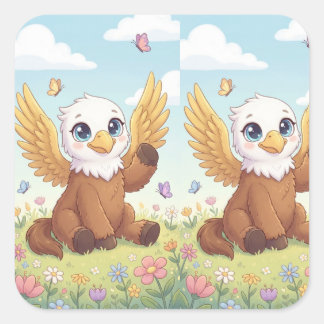 Quadrado Pequeno Griffin Meadow – Adesivo de Fantasia Capri