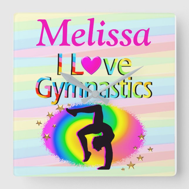 QUADRADO PERSONALIZADO EU AMO O RELÓGIO GINÁSTICO (Frente)