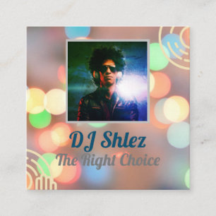 Quadrado personalizar cartão de visita DJ 