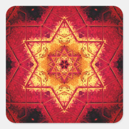 Quadrado Piso do diabo - padrões clássico adesivo redondo