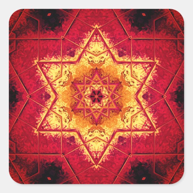 Quadrado Piso do diabo - padrões clássico adesivo redondo (Frente)