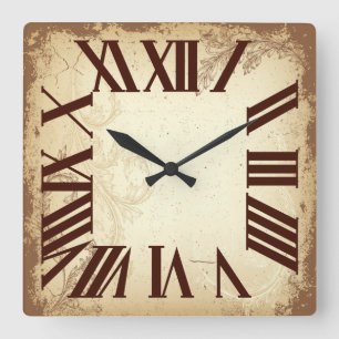 Quadrado PixDezines Vintage Antigo relógio inglês