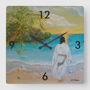 Quadrado Por Deus, Tão Amado O Relógio Mundial Da Parede