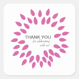Quadrado Posh Petals | Berry | Adesivo personalizável