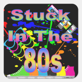 Quadrado Preso no adesivo dos anos 80