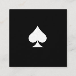 Quadrado Preto superior luxuoso do cartão de visita das pás