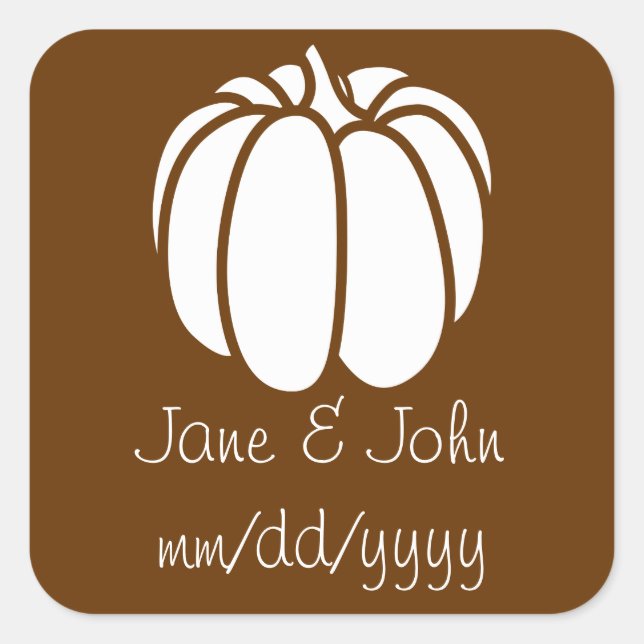 Quadrado Pumpkin Patch no Adesivo de Chocolate (Frente)