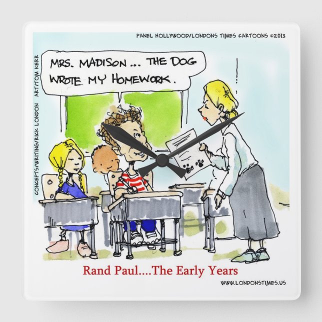 Quadrado Rand Paul O Relógio De Paredes Engraçado Dos Prime (Frente)