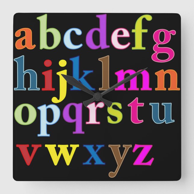 Quadrado Relógio Alfabético (Frente)