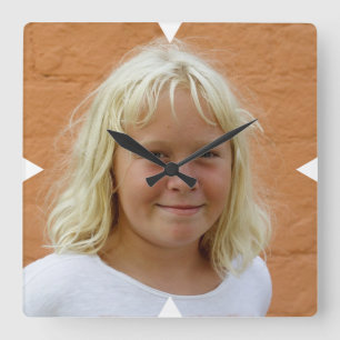 Quadrado Relógio analógico personalizável