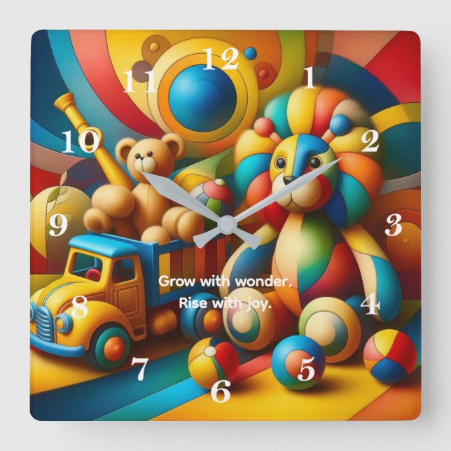 Quadrado Relógio BABYCLOCK-GROWWONDER2-C - Relógio (Frente)