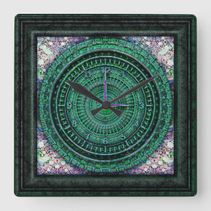 Quadrado relógio barroco vitorioso