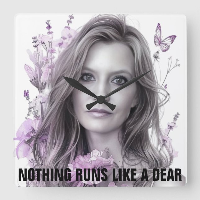 Quadrado Relógio Branco (Frente)