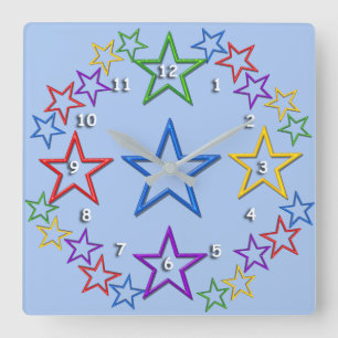 Quadrado Relógio - Céu Estrelado