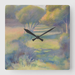 Quadrado Relógio Colorido de Parede Ozark