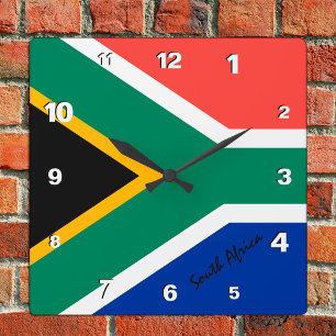 Quadrado Relógio da África do Sul, lar patriótico, Bandeira